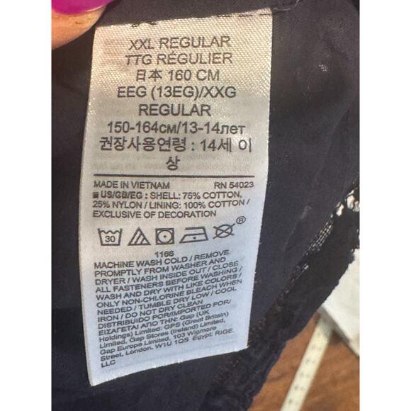 Gap Kids Navy Cotton Floral Lace Dress - XXL (14/16) - Picture 3 of 5